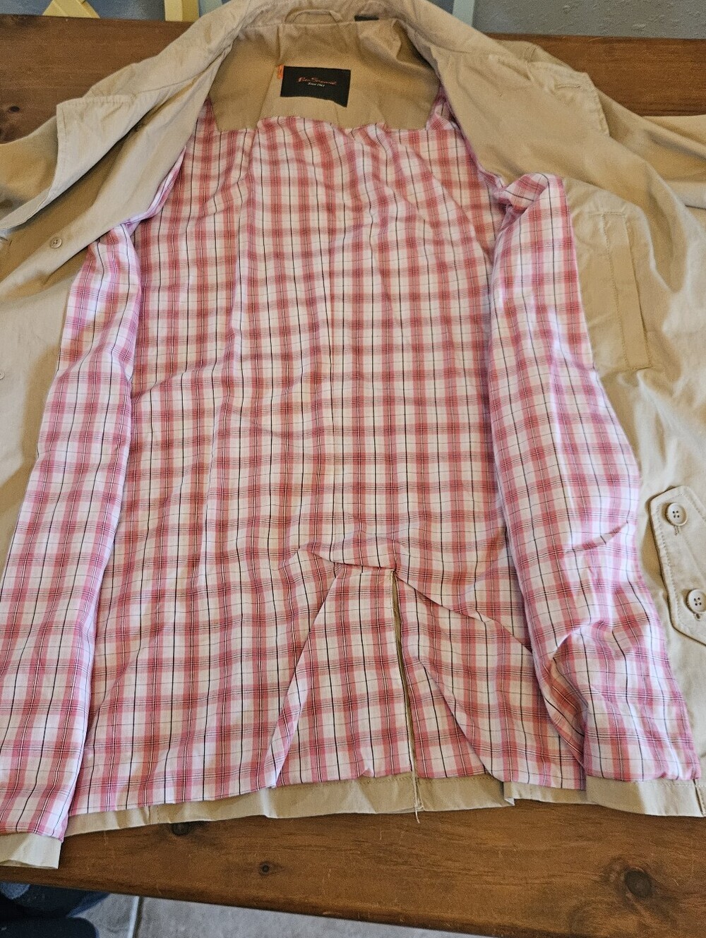 Ben Sherman Womens Double Breasted Khaki Jacket Size XXL - Picture 8 of 11